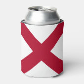 Alabama: St Andrew Crimson Cross Vlag Blikjeskoeler (Blikje Voorkant)