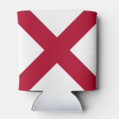 Alabama: St Andrew Crimson Cross Vlag Blikjeskoeler (Achterkant)