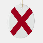 Alabama: St Andrew Crimson Cross Vlag Keramisch Ornament (Rechts)