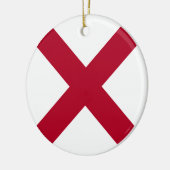 Alabama: St Andrew Crimson Cross Vlag Keramisch Ornament (Links)