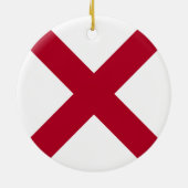 Alabama: St Andrew Crimson Cross Vlag Keramisch Ornament (Achterkant)