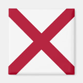 Alabama: St Andrew Crimson Cross Vlag Magneet (Voorkant)