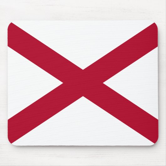 Alabama: St Andrew Crimson Cross Vlag Muismat (Voorkant)
