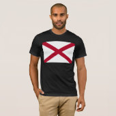 Alabama: St Andrew Crimson Cross Vlag T-shirt (Voorkant volledig)
