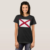 Alabama: St Andrew Crimson Cross Vlag T-shirt (Voorkant volledig)