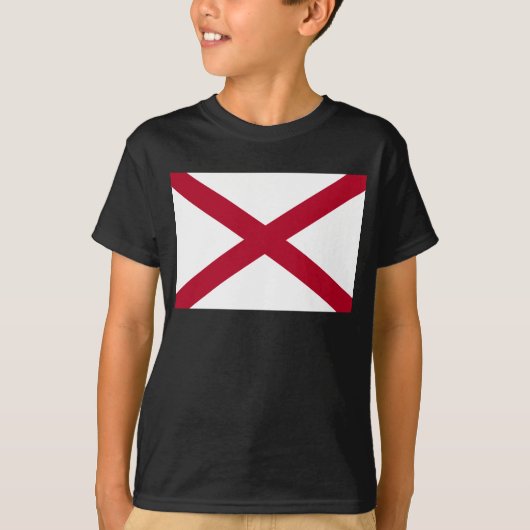 Alabama: St Andrew Crimson Cross Vlag T-shirt (Voorkant)