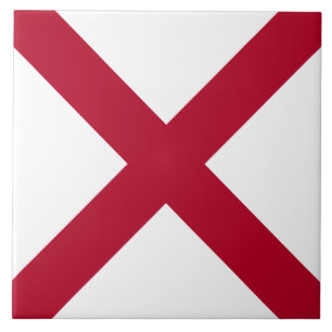 Alabama: St Andrew Crimson Cross Vlag Tegeltje
