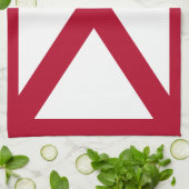 Alabama: St Andrew Crimson Cross Vlag Theedoek (Gevouwen)