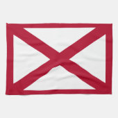 Alabama: St Andrew Crimson Cross Vlag Theedoek (Horizontaal)