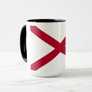 Alabama: St Andrews Kruisvlag van de Rode Kruisvla Mok