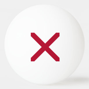 Alabama: St Andrews Kruisvlag van de Rode Kruisvla Pingpongbal