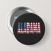 Alabama staat ronde button 7,6 cm (Voorkant /achterkant)