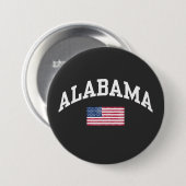 Alabama staat ronde button 7,6 cm (Voorkant /achterkant)