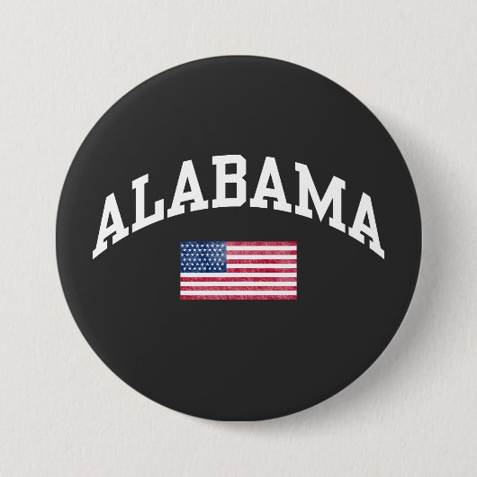 Alabama staat ronde button 7,6 cm (Voorkant)