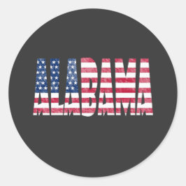 Alabama staat ronde sticker