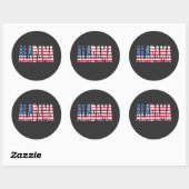 Alabama staat  ronde sticker (Vel)