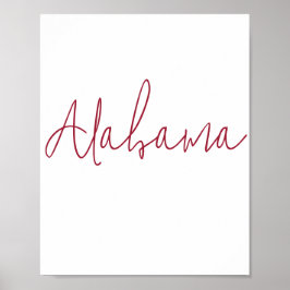 Alabama Staat Souvenir Poster