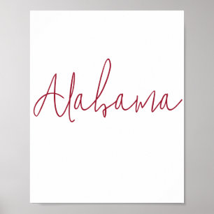Alabama Staat Souvenir Poster