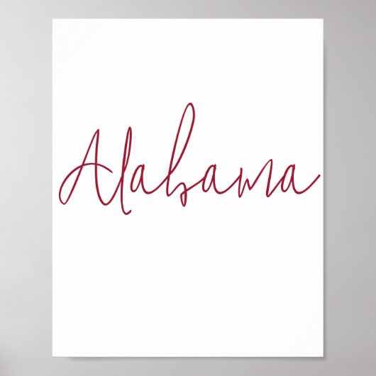 Alabama Staat Souvenir Poster (Voorkant)