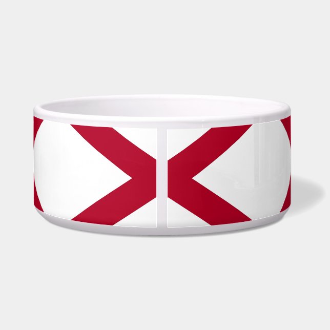 Alabama Staat Vlag Pet Bowl Voerbakje (Achterkant)