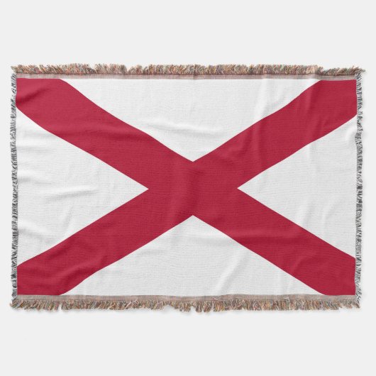 Alabama Staat Vlag Print Patriottisch Deken (Voorkant)