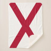 Alabama Staat Vlag Print Patriottisch Sherpa Deken (Voorkant)