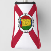 Alabama Staat Vlag / Staat zegel toegevoegd Golfheadcover (Draai 90)