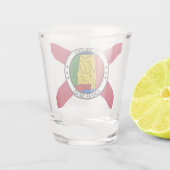 Alabama Staat Vlag / Staat zegel toegevoegd Shot Glas (Achterkant)