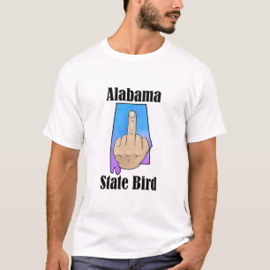 Alabama staat vogel t-shirt middelvinger kleur