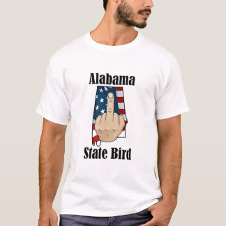 Alabama staat vogel t-shirt middelvinger vlag