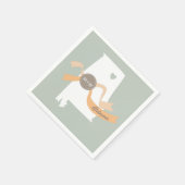 Alabama staatskaart met hart moderne huwelijksgewo servet (Hoek)