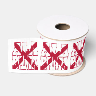 Alabama staatsvlag typografie ontwerp grosgrain lint