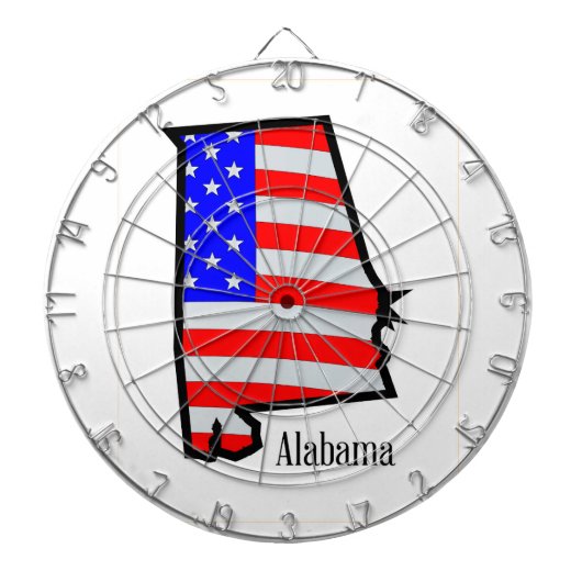 Alabama Stars en Stripes Dartbord (Voorkant)
