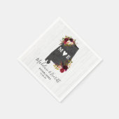 Alabama State Bestemming Rustic Trouw Monogram Servetten (Hoek)