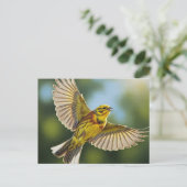 Alabama State Bird Yellowhammer Briefkaart (Staand voorkant)