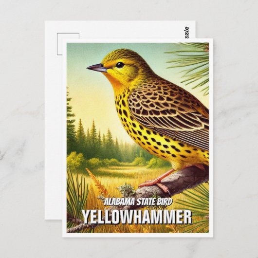 Alabama State Bird Yellowhammer Briefkaart (Voorkant / Achterkant)