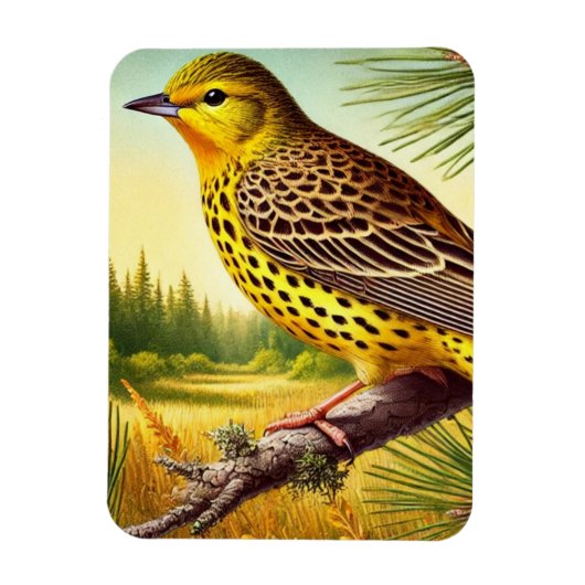 Alabama State Bird Yellowhammer Magneet (Verticaal)
