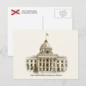 Alabama State Capital Building Montgomery Briefkaa Briefkaart (Voorkant / Achterkant)