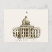 Alabama State Capital Building Montgomery Briefkaa Briefkaart (Voorkant)