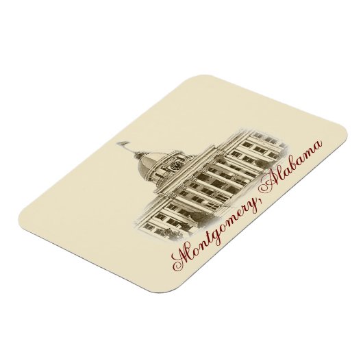 Alabama State Capital Flexibele magneet (Linkerzijde)