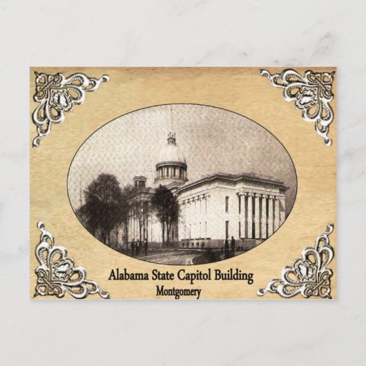 Alabama State Capitol Building Old Briefkaart (Voorkant)