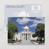 Alabama State Capitol-gebouw, Montgomery Briefkaart (Voorkant / Achterkant)