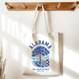 Alabama State Emblem – Camellia Flower and Heritag Tote Bag