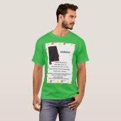 Alabama State Facts T-shirt (Voorkant volledig)