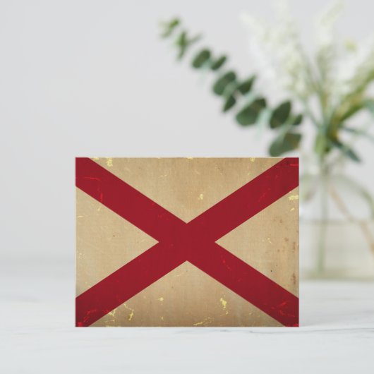Alabama State Flag . Briefkaart (Staand voorkant)