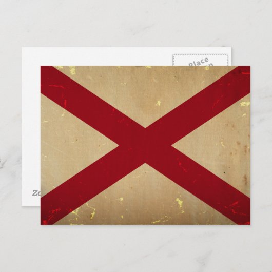 Alabama State Flag . Briefkaart (Voorkant / Achterkant)