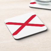 Alabama State Flag Design Bier Onderzetter (Linkerzijde)