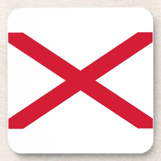 Alabama State Flag Design Bier Onderzetter (Voorkant)