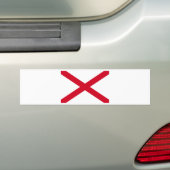 Alabama State Flag Design Bumpersticker (Op auto)