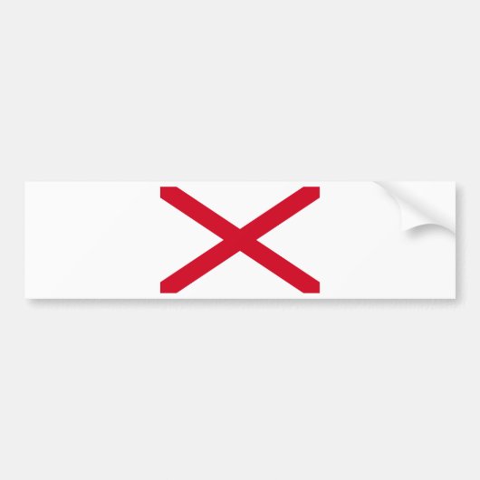 Alabama State Flag Design Bumpersticker (Voorkant)